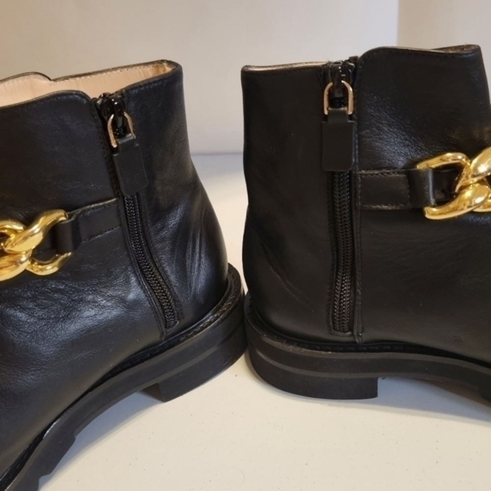 Stuart Weitzman chain lift leather combat lugz Chunky Bootie Size 6 NWOT Gift‎ - Picture 4 of 6